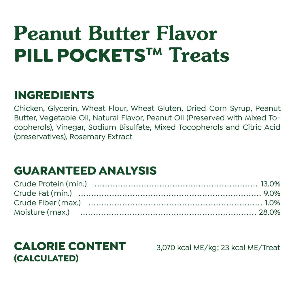 Greenies Pill Pockets Large Size Dog Treats, Peanut Butter, 7.9 oz