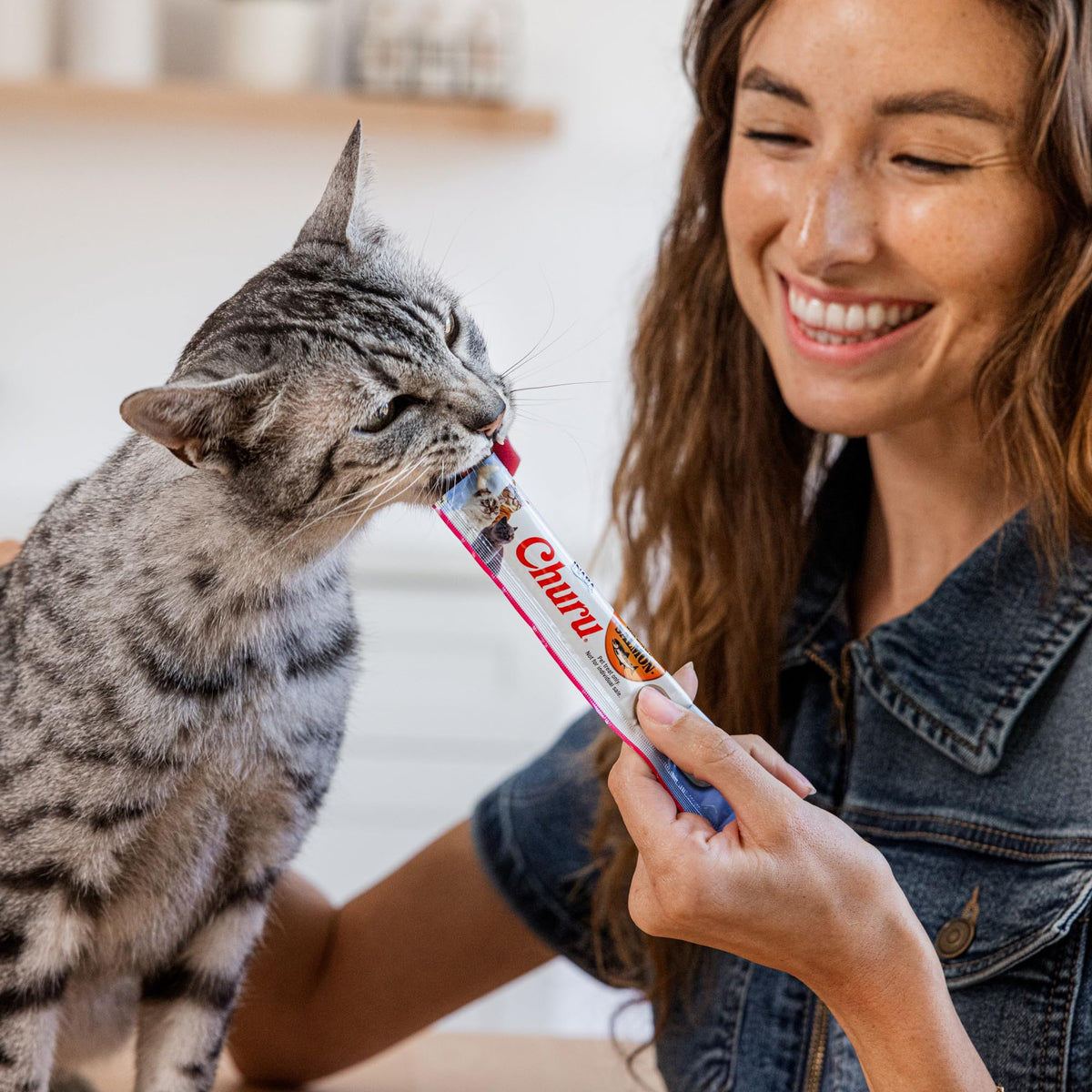 INABA Churu Cat Treats, Lickable, Squeezable Creamy Purée Cat Treat with Green Tea Extract & Taurine, 0.5 Ounces Each Tube, 20 Tubes, Chicken Variety Box