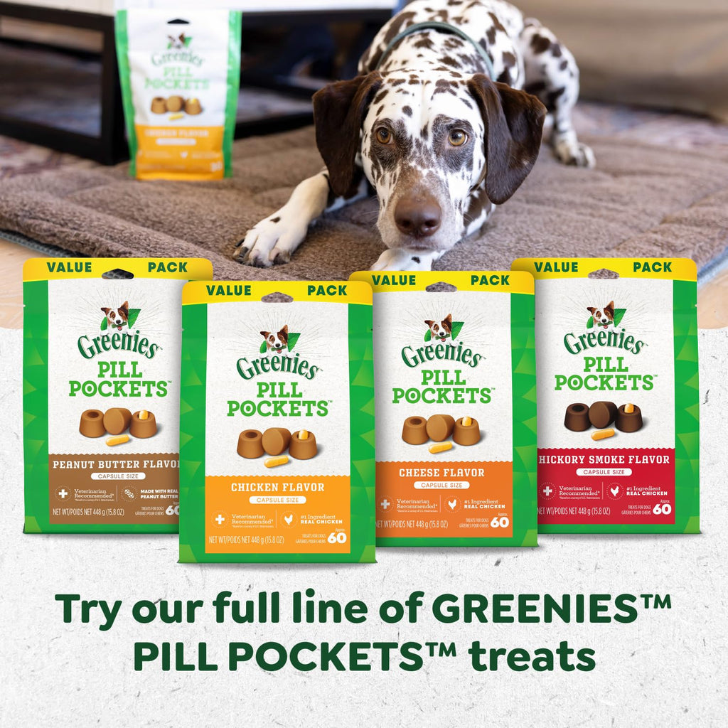 Greenies Pill Pockets Large Size Dog Treats, Peanut Butter, 7.9 oz