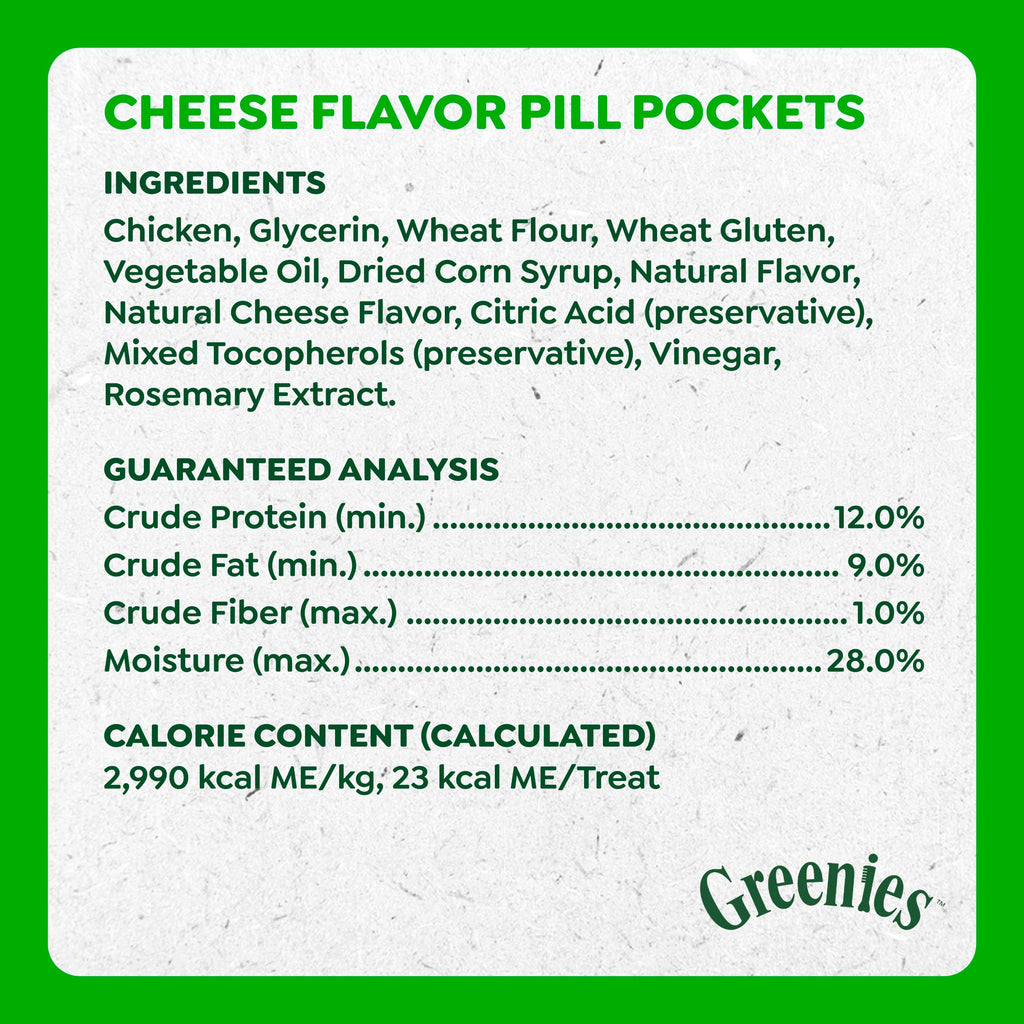 Greenies Pill Pockets Large Size Dog Treats, Peanut Butter, 7.9 oz