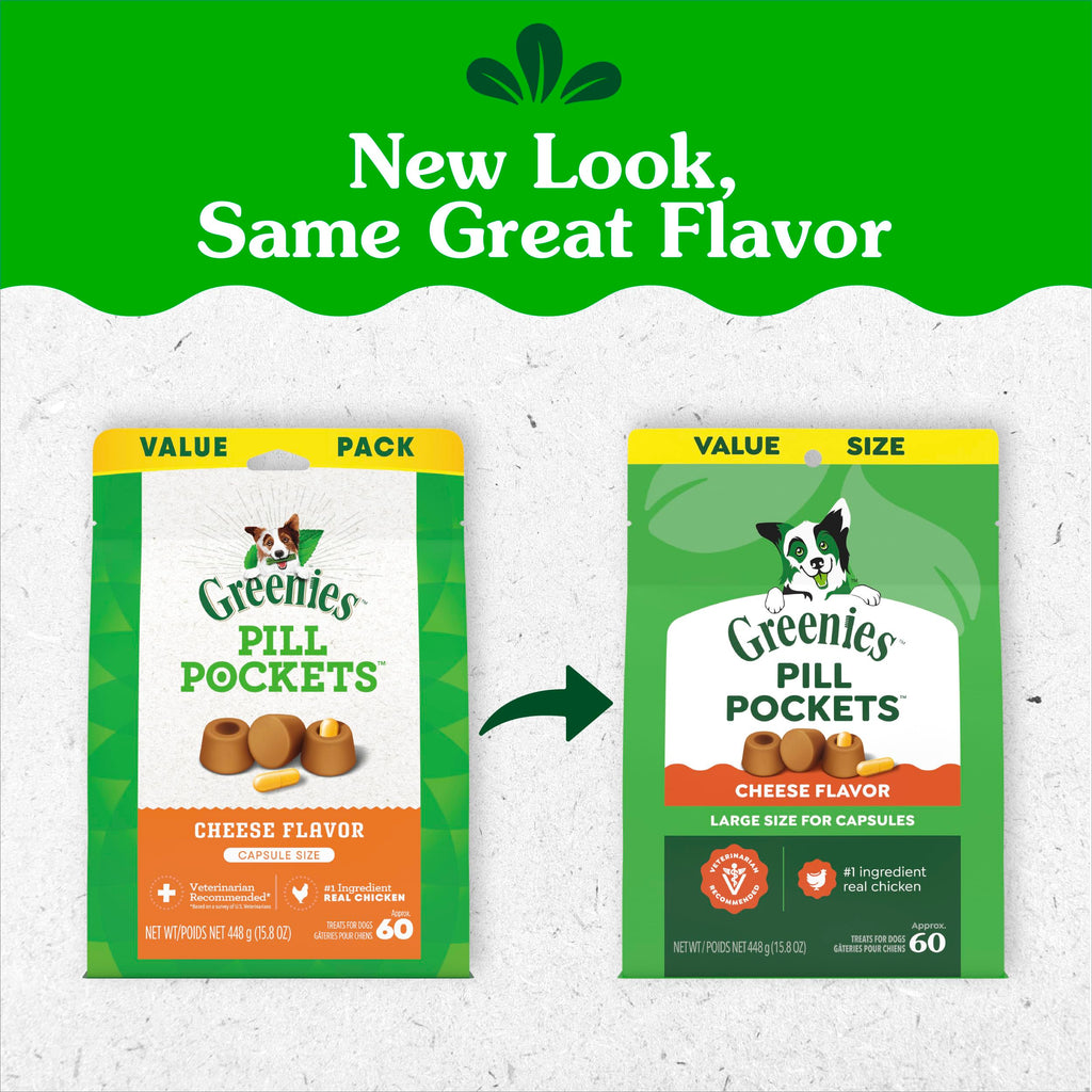 Greenies Pill Pockets Large Size Dog Treats, Peanut Butter, 7.9 oz