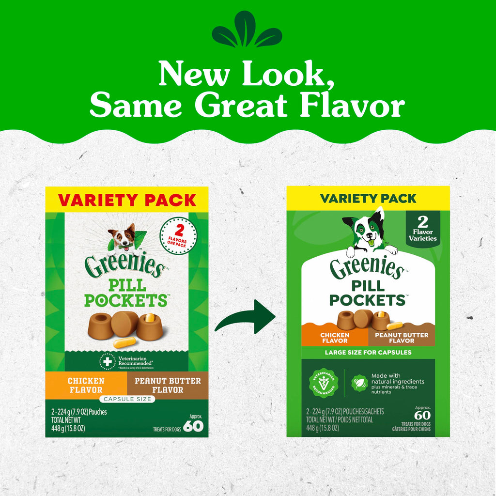 Greenies Pill Pockets Large Size Dog Treats, Peanut Butter, 7.9 oz